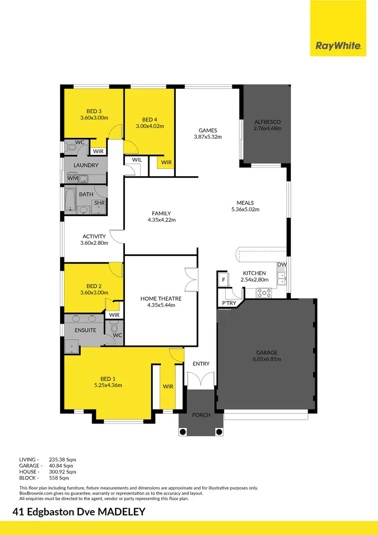 Floorplan of Homely house listing, 41 Edgbaston Drive, Madeley WA 6065