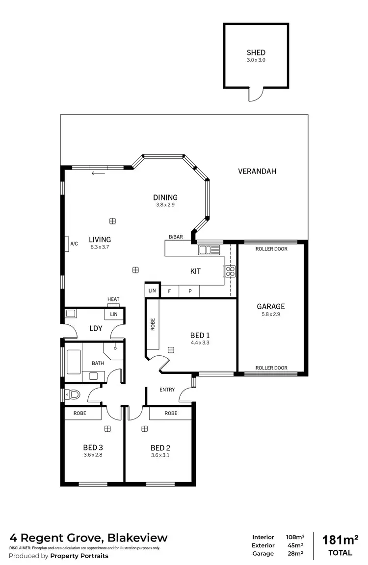 Floorplan of Homely house listing, 4 Regent Grove, Blakeview SA 5114