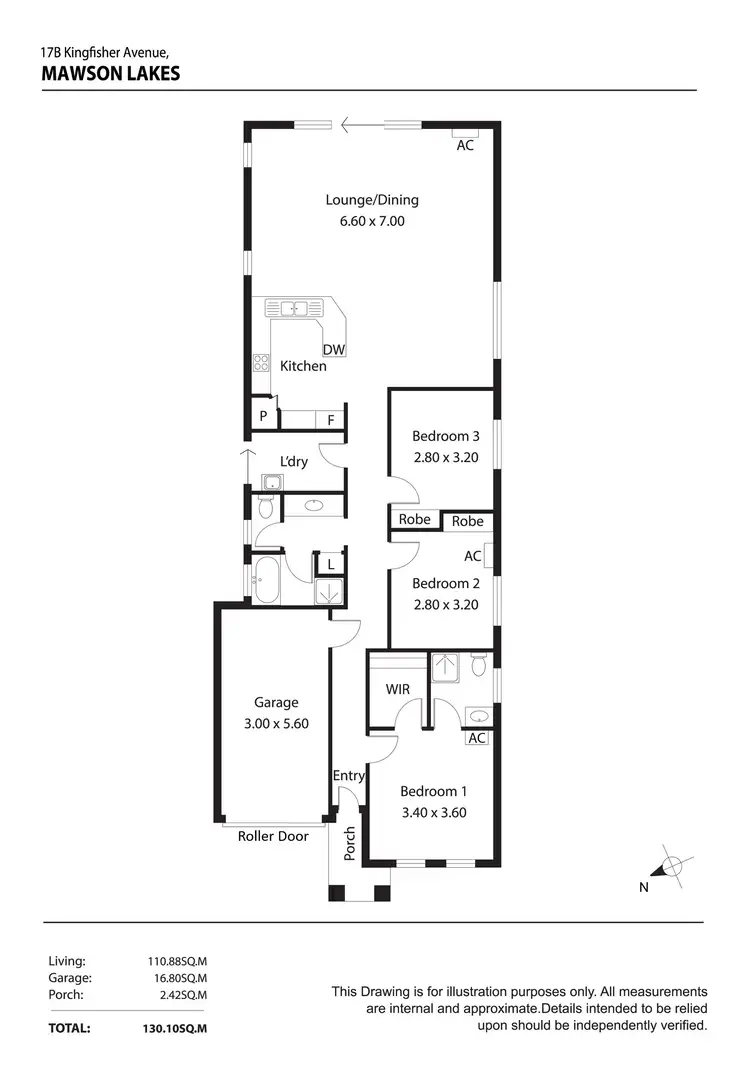 Floorplan of Homely house listing, 17B Kingfisher Avenue, Mawson Lakes SA 5095