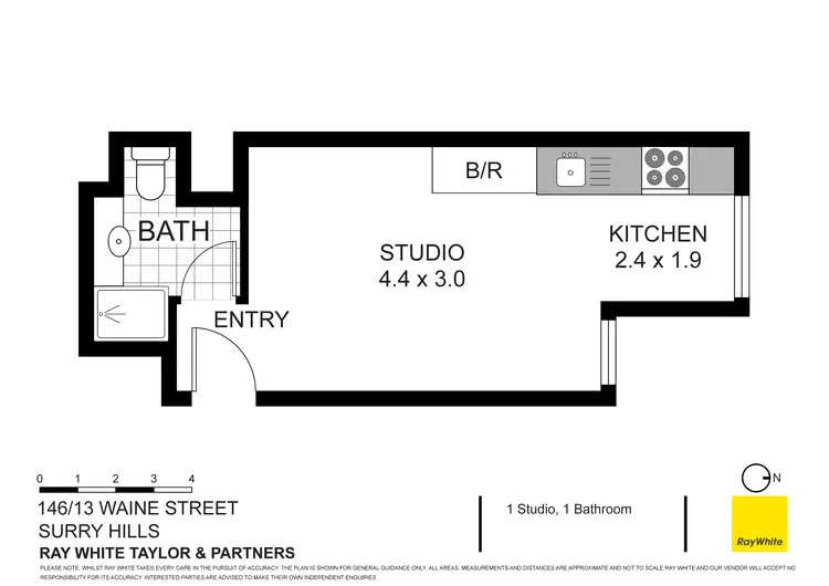 Floorplan of Homely studio listing, 146/13 Waine Street, Surry Hills NSW 2010