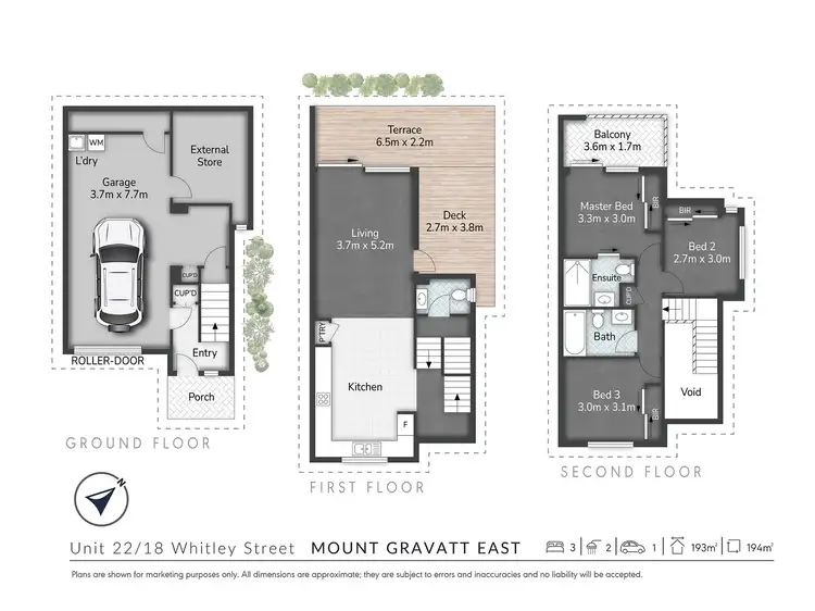 Floorplan of Homely townhouse listing, 22/18 Whitley Street, Mount Gravatt East QLD 4122