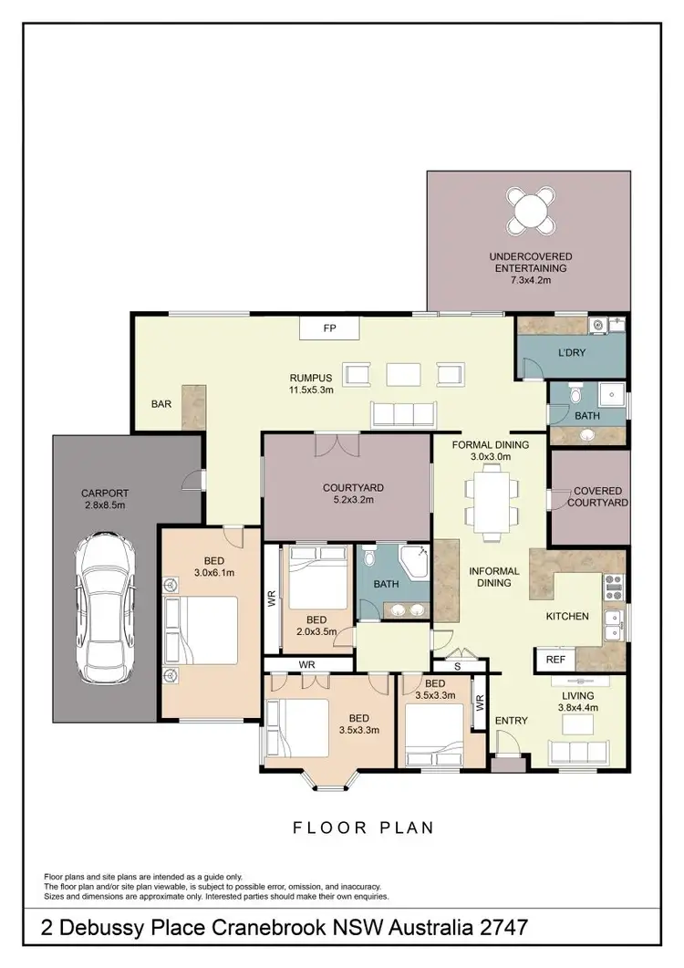 Floorplan of Homely house listing, 2 Debussy Place, Cranebrook NSW 2749