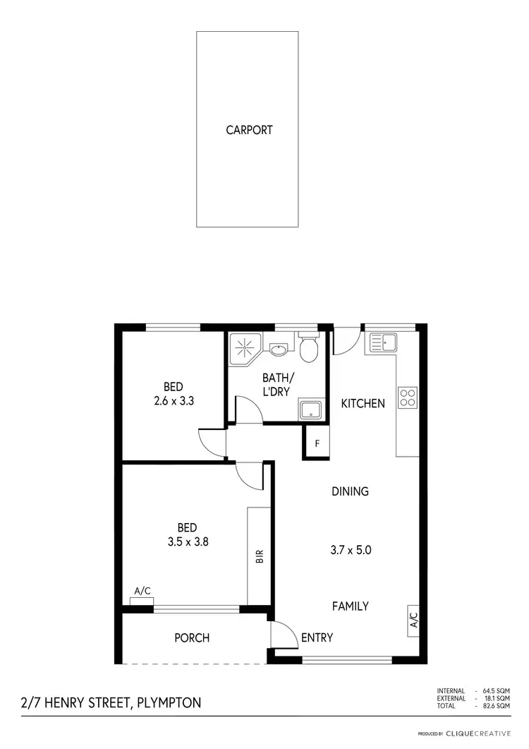 Floorplan of Homely house listing, 2/7 Henry Street, Plympton SA 5038