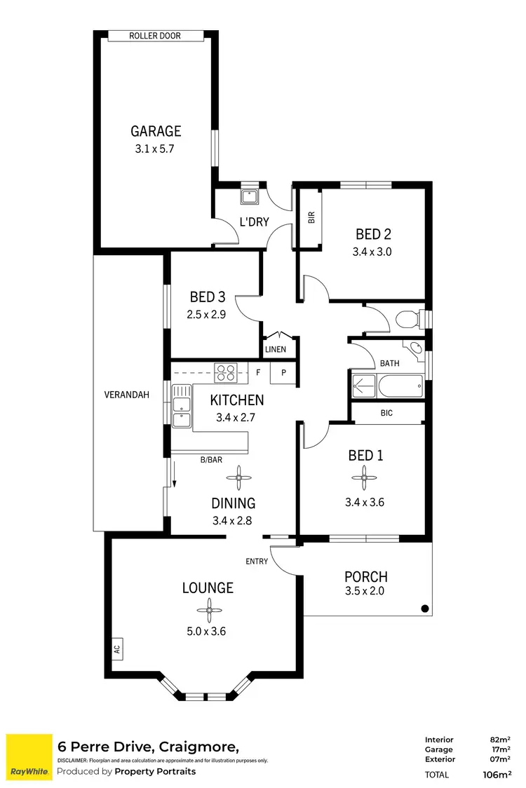 Floorplan of Homely house listing, 6 Perre Drive, Craigmore SA 5114