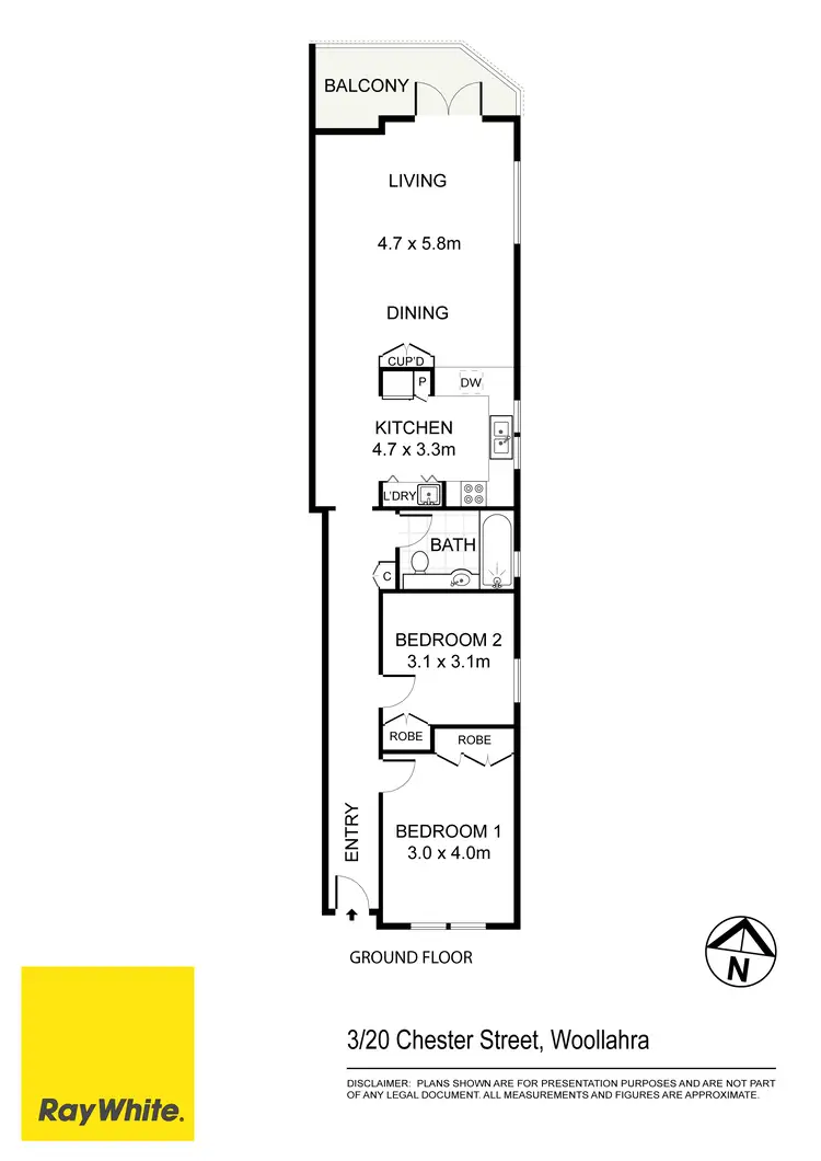 Floorplan of Homely apartment listing, 3/20 Chester Street, Woollahra NSW 2025