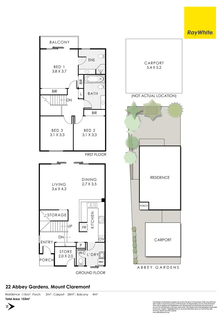 Floorplan of Homely house listing, 22 Abbey Gardens, Mount Claremont WA 6010