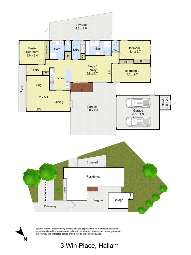 Floorplan of Homely house listing, 3 Win Place, Hallam VIC 3803