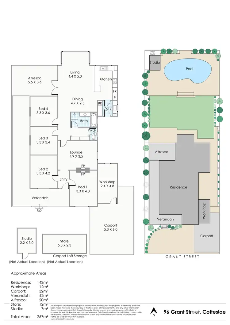 Floorplan of Homely house listing, 96 Grant Street, Cottesloe WA 6011