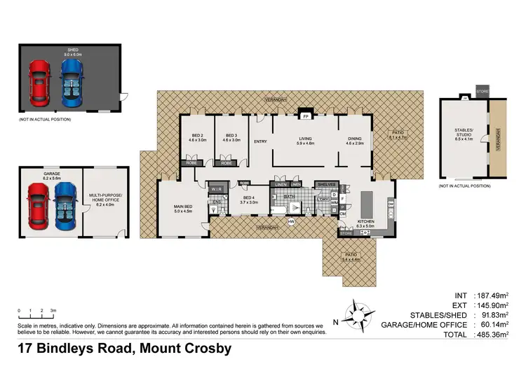 Floorplan of Homely rural property listing, 17 Bindleys Road, Mount Crosby QLD 4306