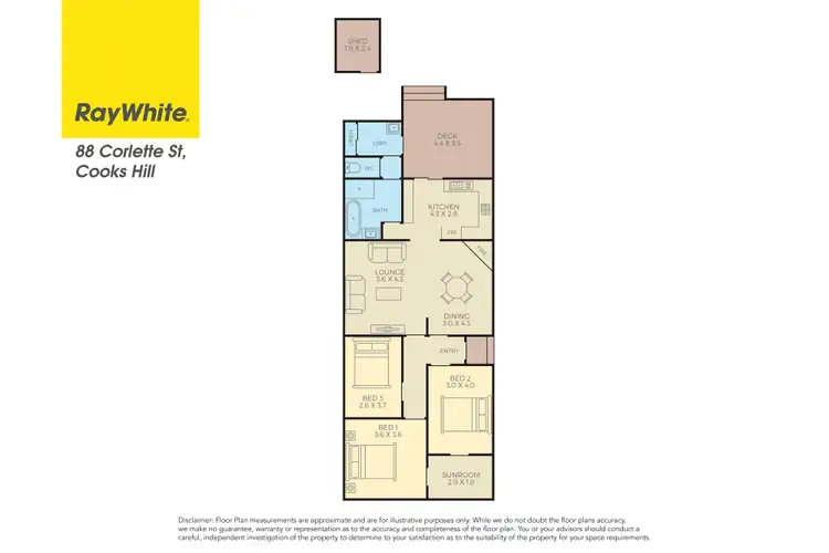 Floorplan of Homely house listing, 88 Corlette Street, Cooks Hill NSW 2300