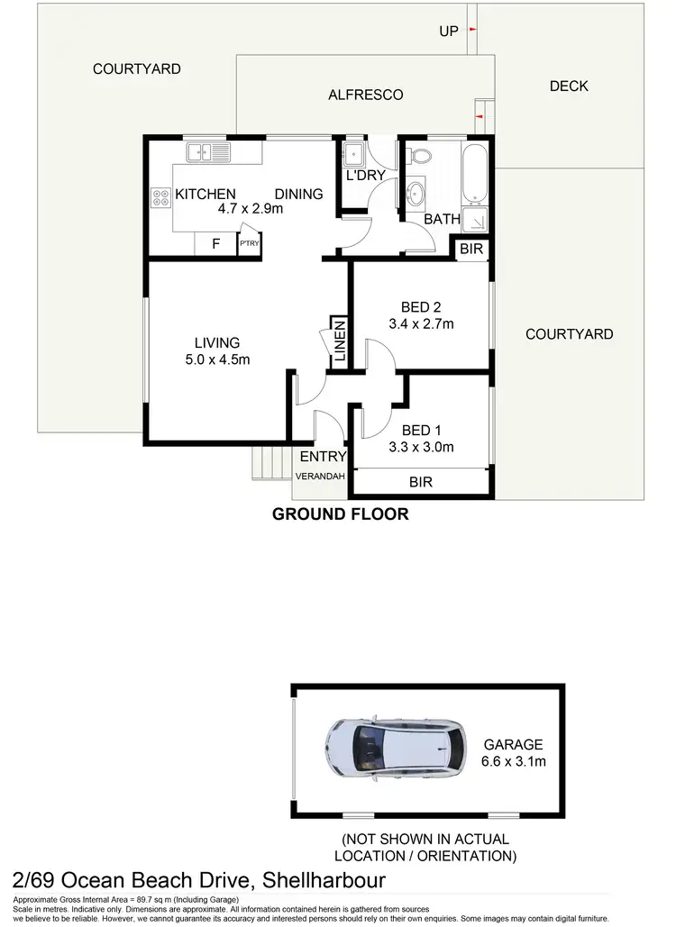 Floorplan of Homely villa listing, 2/69 Ocean Beach Drive, Shellharbour NSW 2529