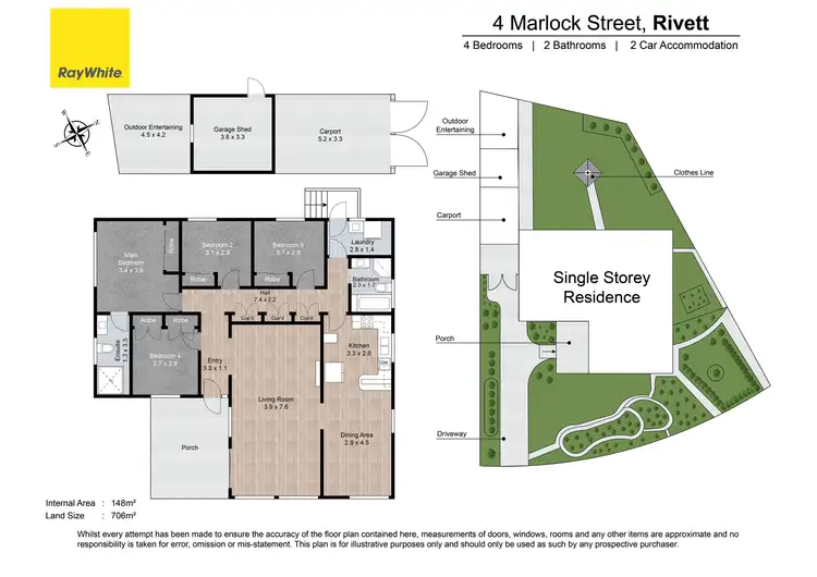 Floorplan of Homely house listing, 4 Marlock Street, Rivett ACT 2611