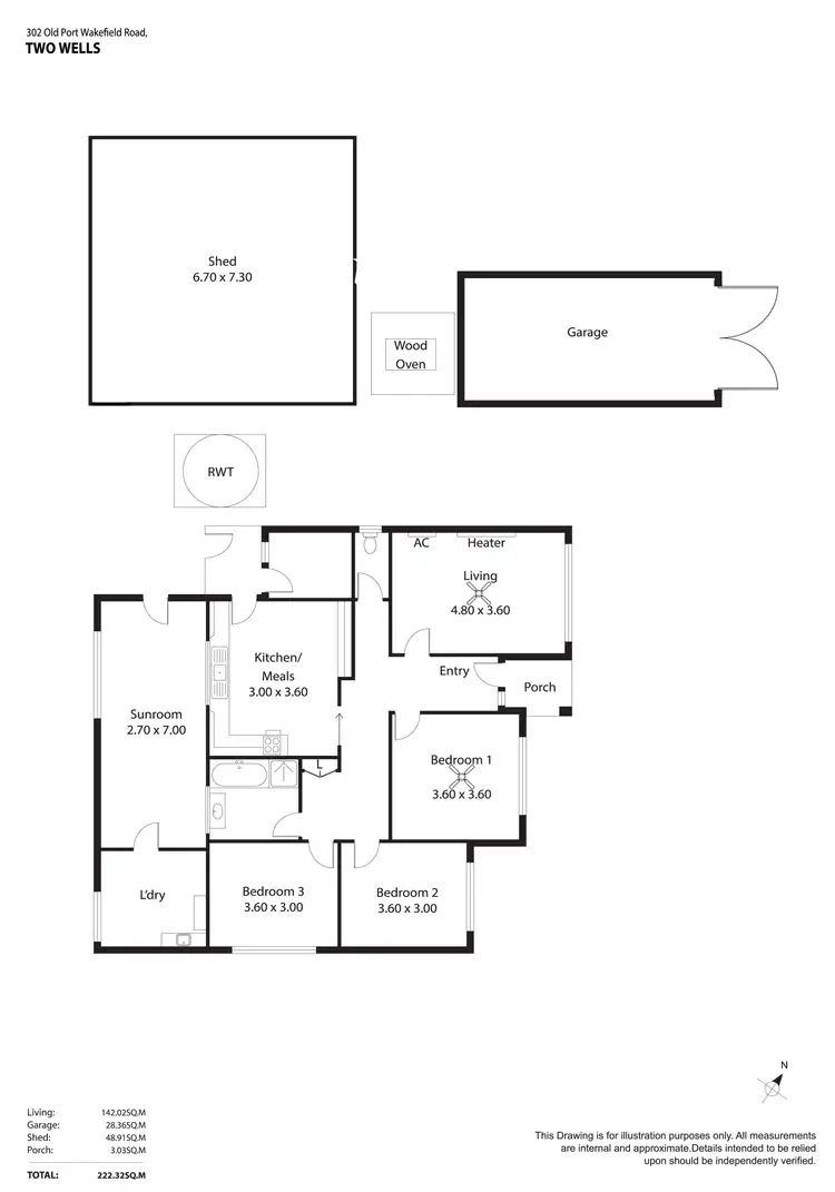 Floorplan of Homely house listing, 302 Old Port Wakefield Road, Two Wells SA 5501