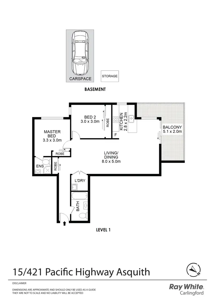 Floorplan of Homely apartment listing, 15/421 Pacific Highway, Asquith NSW 2077