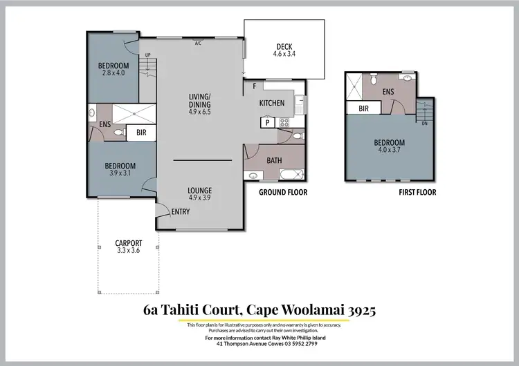 Floorplan of Homely house listing, 6a Tahiti Court, Cape Woolamai VIC 3925