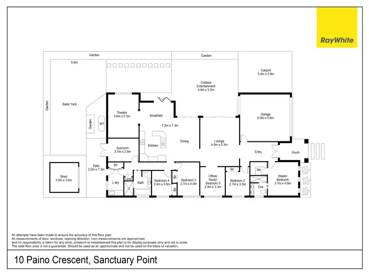 Floorplan of Homely house listing, 10 Paino Crescent, Sanctuary Point NSW 2540
