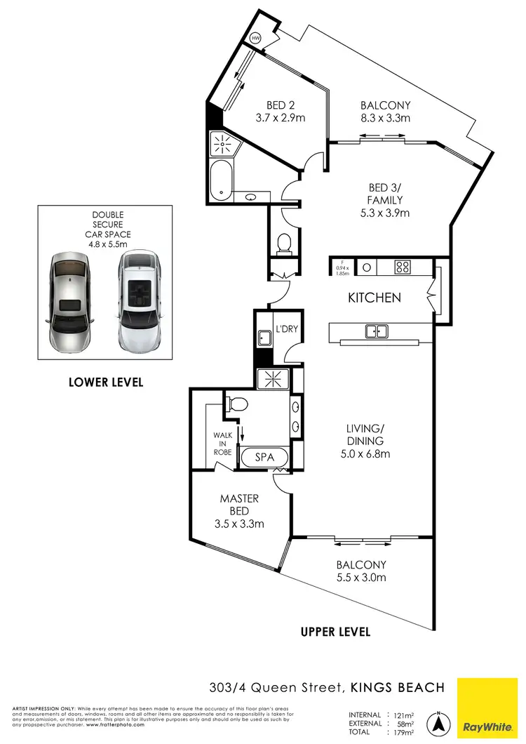 Floorplan of Homely unit listing, Unit 303/4 Queen Street, Kings Beach QLD 4551