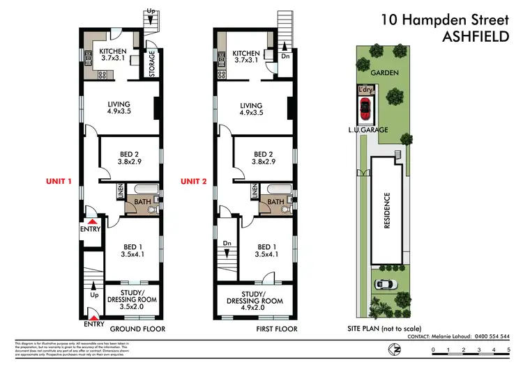 Floorplan of Homely semi-detached listing, 10 Hampden Street, Ashfield NSW 2131