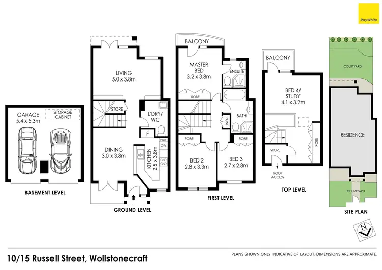 Floorplan of Homely townhouse listing, 10/15 Russell Street, Wollstonecraft NSW 2065