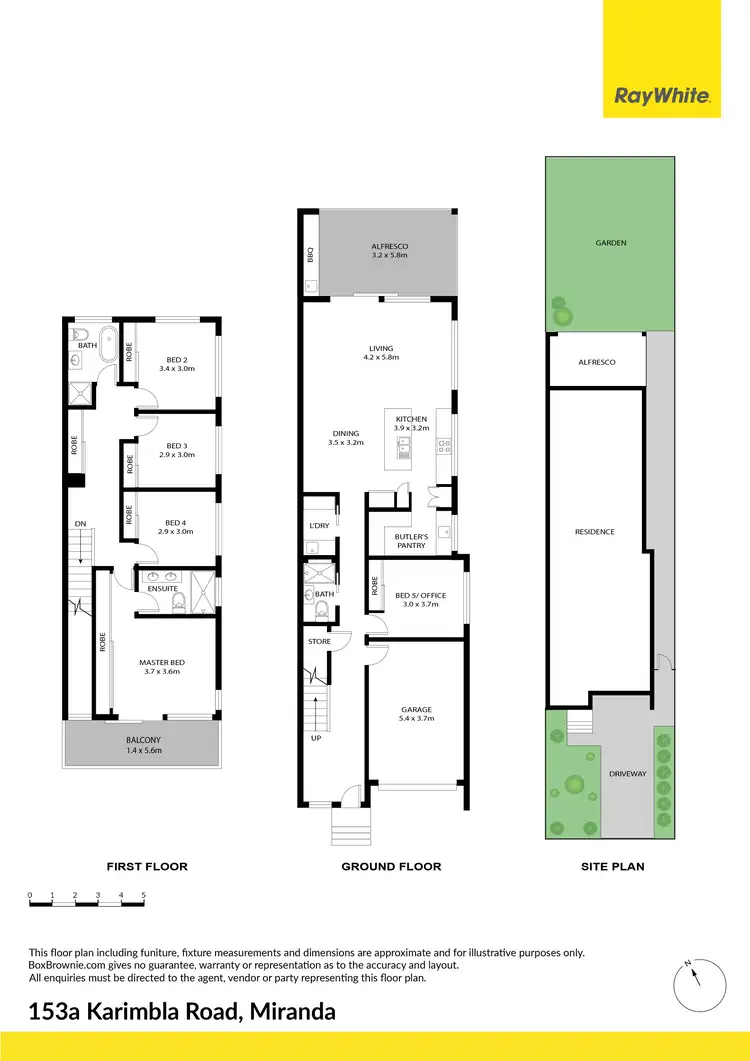 Floorplan of Homely semi-detached listing, 153A Karimbla Road, Miranda NSW 2228