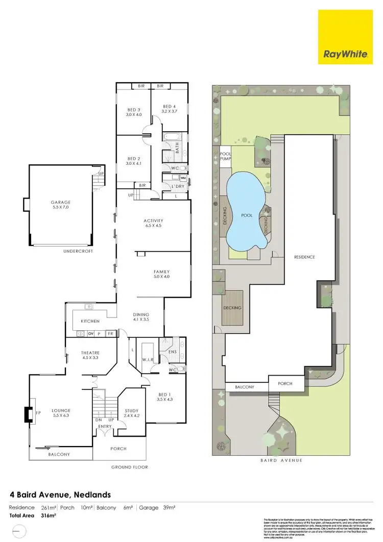 Floorplan of Homely house listing, 4 Baird Avenue, Nedlands WA 6009