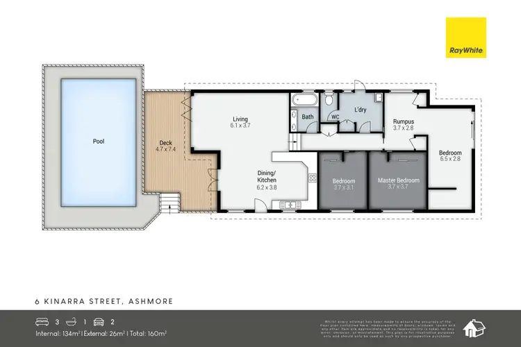 Floorplan of Homely house listing, 6 Kinarra Street, Ashmore QLD 4214
