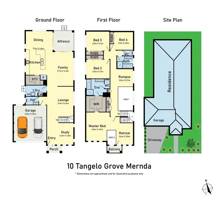 Floorplan of Homely house listing, 10 Tangelo Grove, Mernda VIC 3754