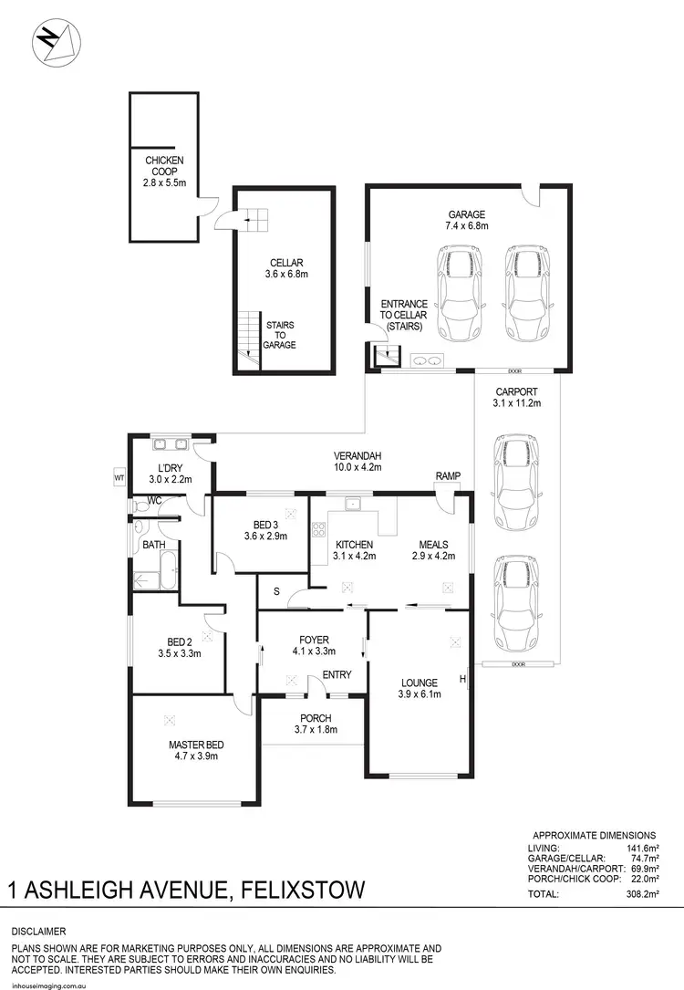 Floorplan of Homely house listing, 1 Ashleigh Avenue, Felixstow SA 5070