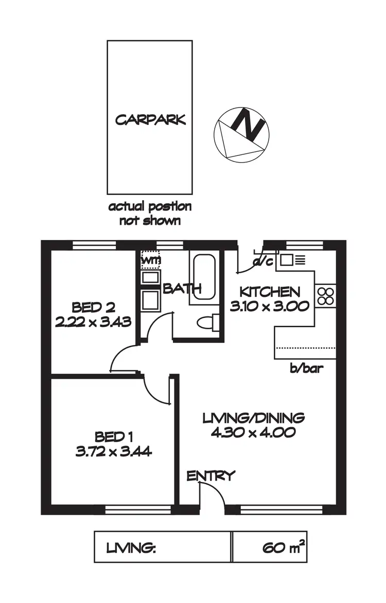 Floorplan of Homely unit listing, 33/6 Loades Street, Salisbury SA 5108