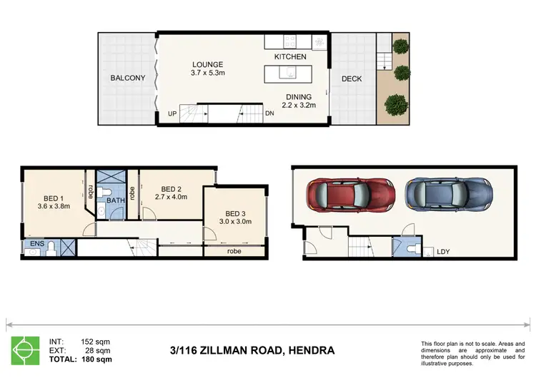 Floorplan of Homely townhouse listing, 3/116 Zillman Road, Hendra QLD 4011