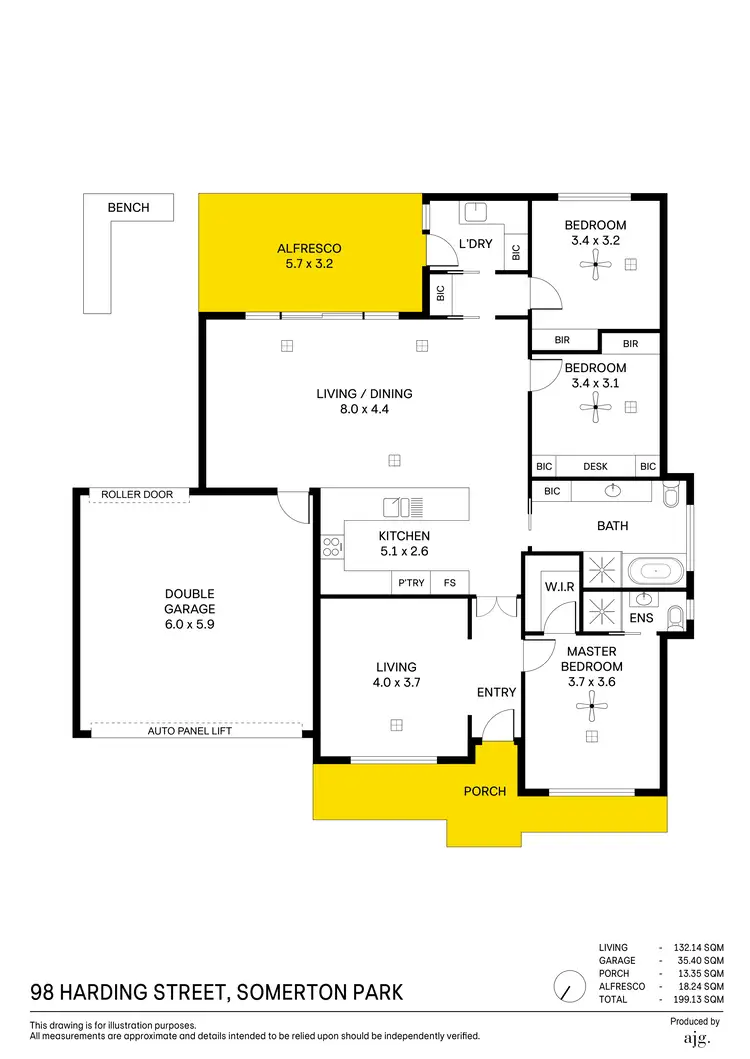 Floorplan of Homely house listing, 98 Harding Street, Somerton Park SA 5044