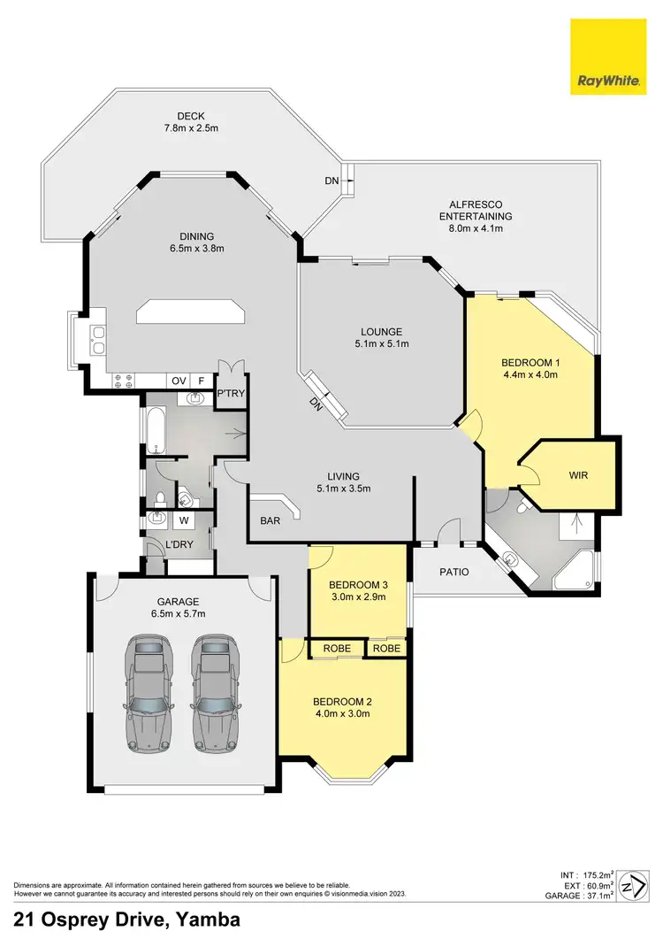 Floorplan of Homely house listing, 21 Osprey Drive, Yamba NSW 2464