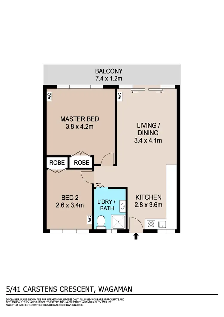 Floorplan of Homely unit listing, 5/41 Carstens Crescent, Wagaman NT 810