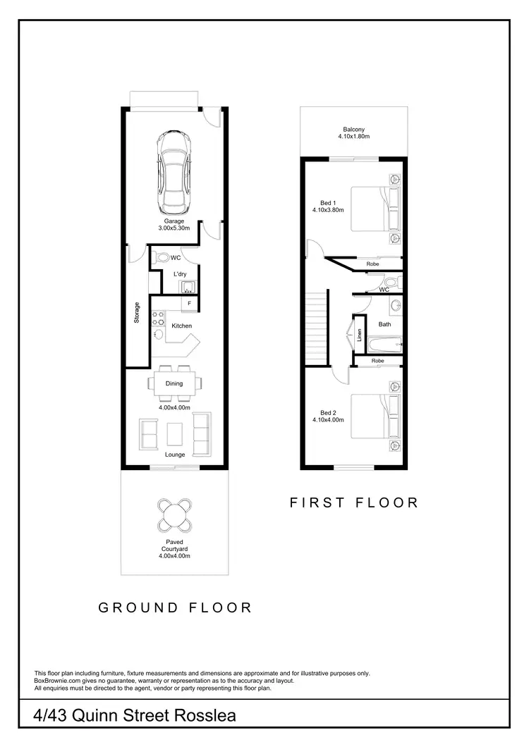 Floorplan of Homely townhouse listing, 4/43 Quinn Street, Rosslea QLD 4812