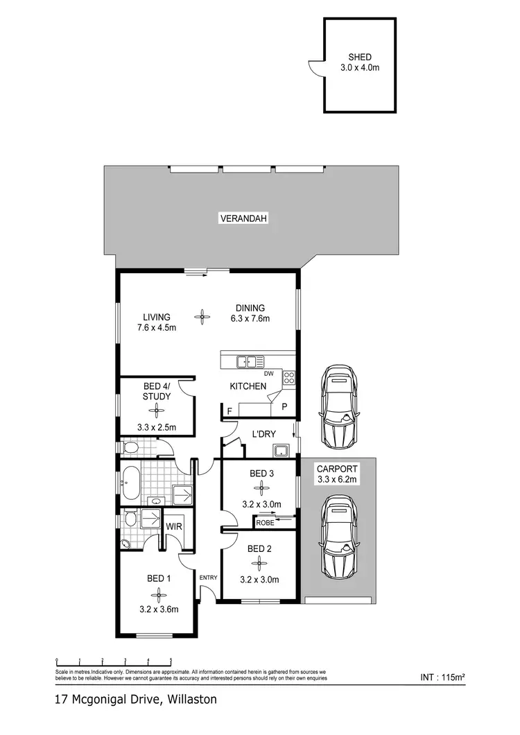 Floorplan of Homely house listing, 17 McGonigal Drive, Willaston SA 5118