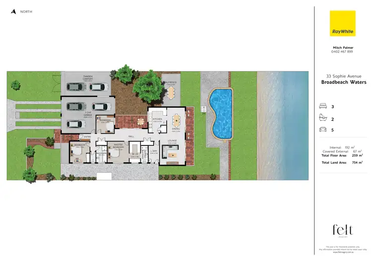 Floorplan of Homely house listing, 33 Sophie Avenue, Broadbeach Waters QLD 4218