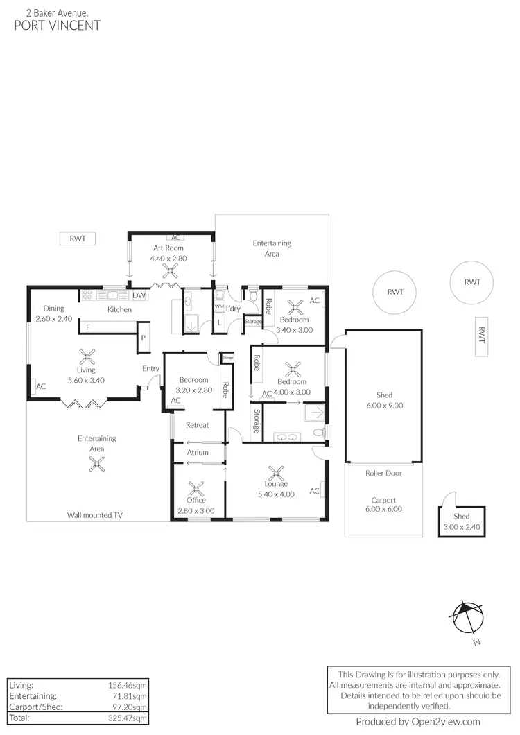 Floorplan of Homely house listing, 2 Baker Avenue, Port Vincent SA 5581
