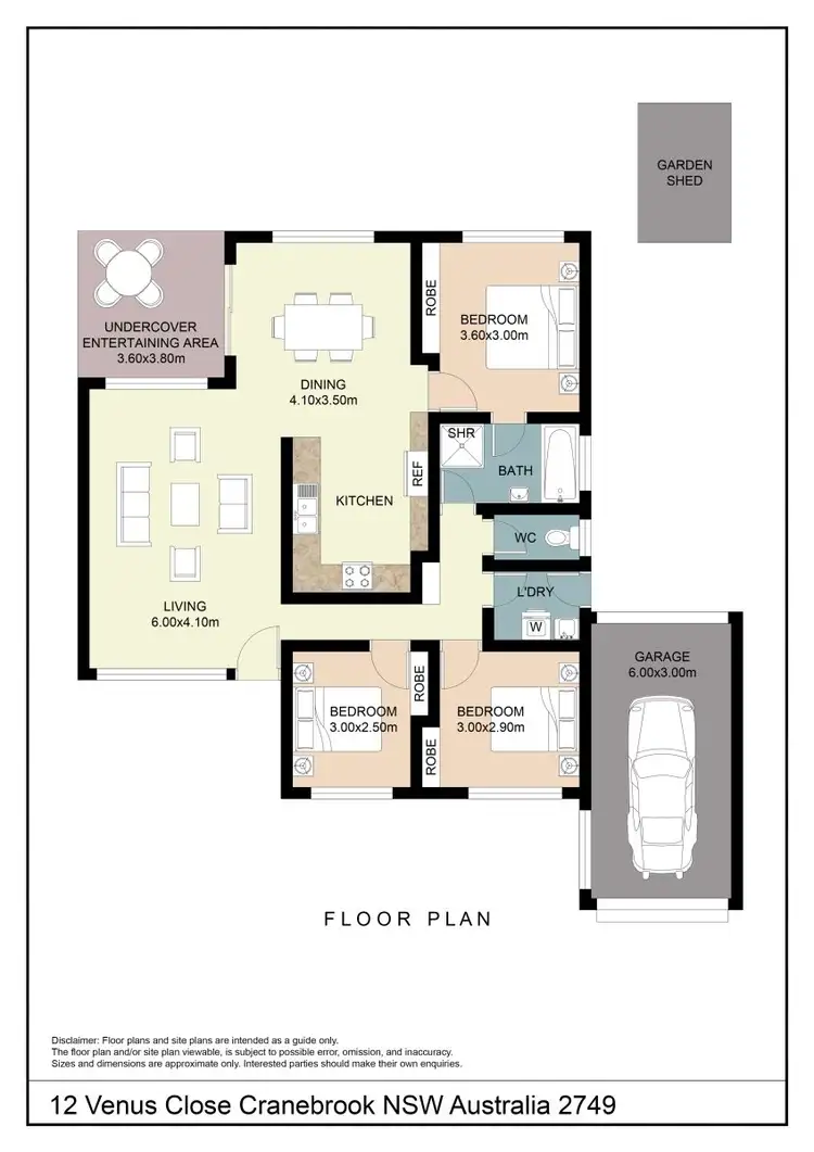 Floorplan of Homely house listing, 12 Venus Close, Cranebrook NSW 2749