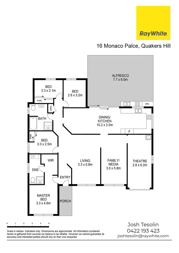 Floorplan of Homely house listing, 16 Monaco Place, Quakers Hill NSW 2763