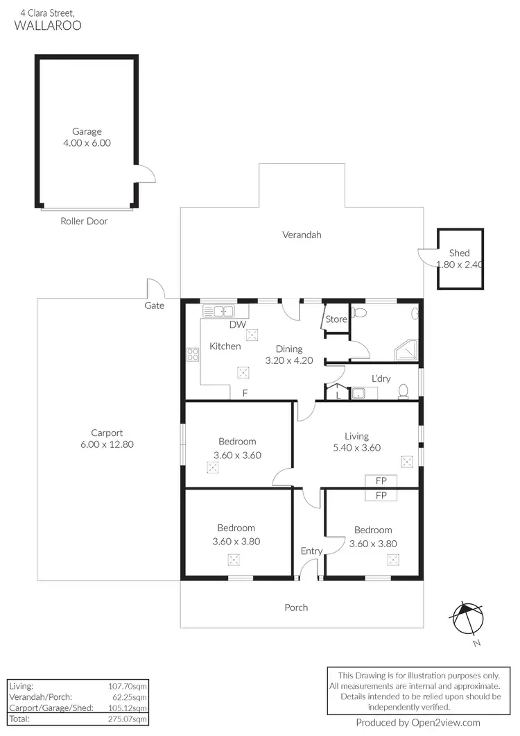 Floorplan of Homely house listing, 4 Clara Street, Wallaroo SA 5556