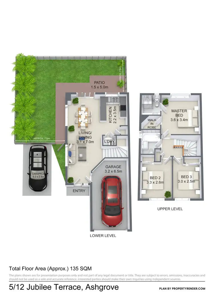 Floorplan of Homely townhouse listing, 5/12 Jubilee Terrace, Ashgrove QLD 4060