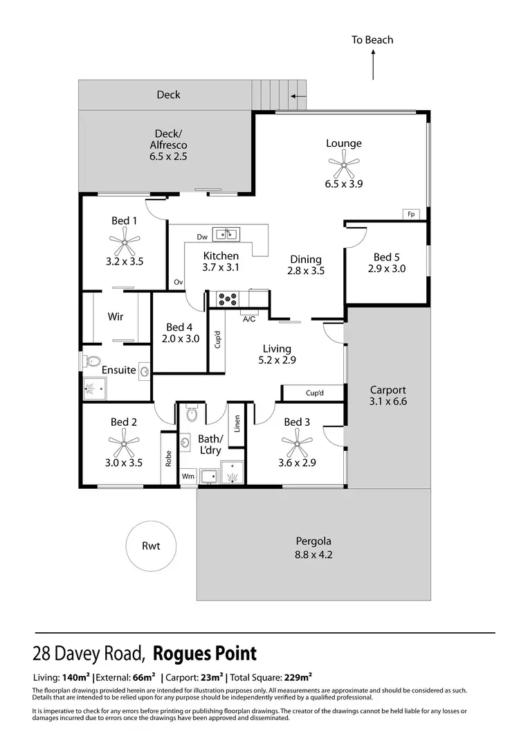 Floorplan of Homely house listing, 28 Davey Road, Rogues Point SA 5571