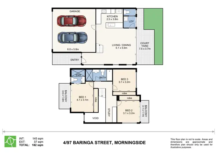 Floorplan of Homely townhouse listing, 4/97-105 Baringa Street, Morningside QLD 4170