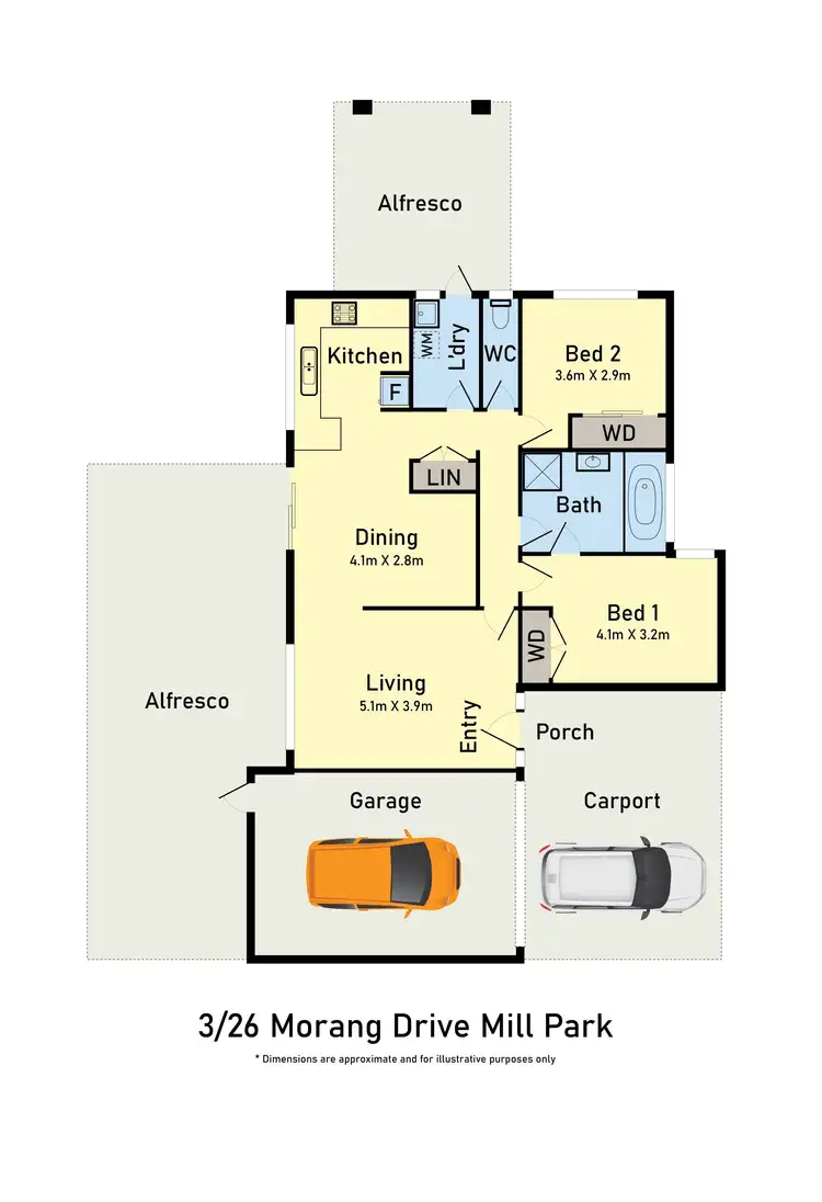 Floorplan of Homely house listing, 3/26 Morang Drive, Mill Park VIC 3082
