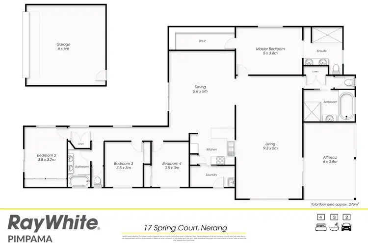 Floorplan of Homely house listing, 17 Spring Court, Nerang QLD 4211