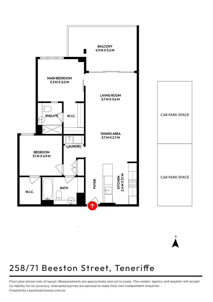 Floorplan of Homely unit listing, 258/71 Beeston Street, Teneriffe QLD 4005