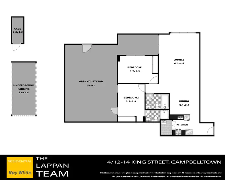 Floorplan of Homely apartment listing, 4/12-14 King Street, Campbelltown NSW 2560