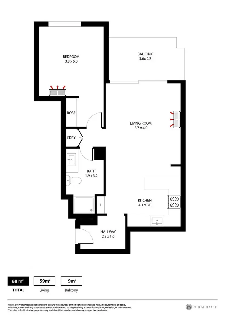 Floorplan of Homely apartment listing, 107/18 Rowlands Place, Adelaide SA 5000