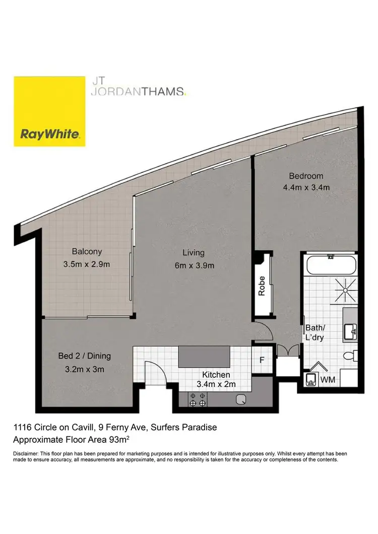 Floorplan of Homely apartment listing, 1116/9 Ferny Avenue, Surfers Paradise QLD 4217