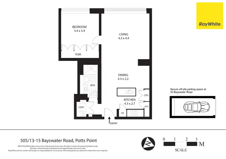 Floorplan of Homely apartment listing, 505/9-15 Bayswater Road, Potts Point NSW 2011